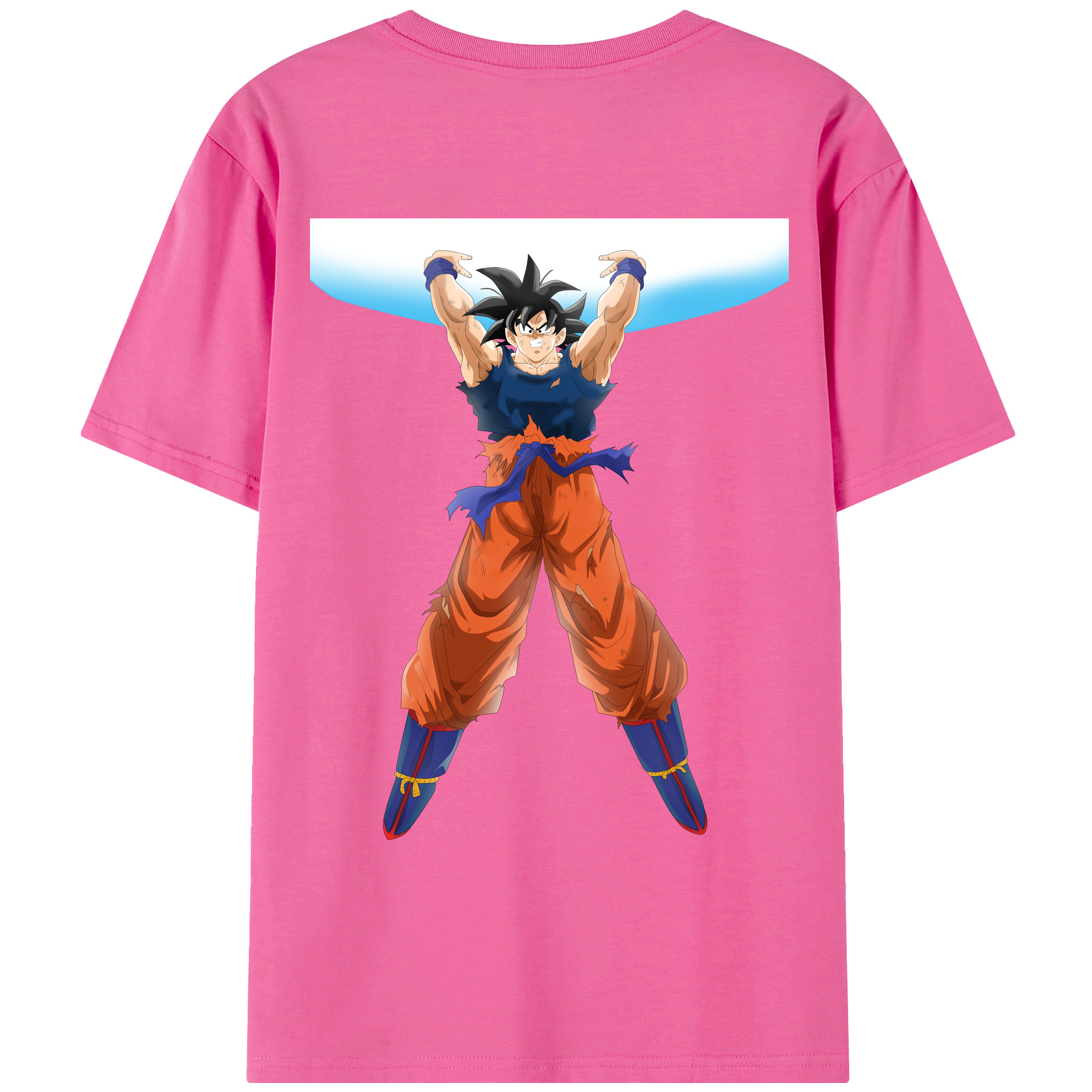 （画像用） ドラゴンボール 孫悟空（そん ごくう）Son Goku カカロット DRAGON BALL Kakarotto レディース半袖Tシャツ(バックプリント)